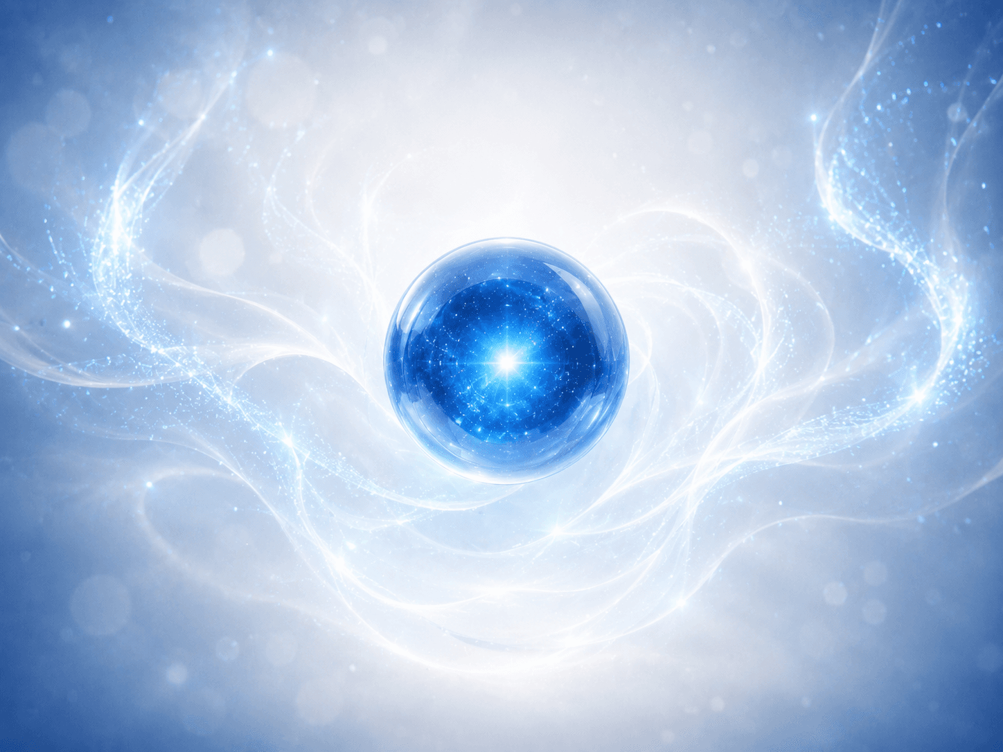 The Butler — abstract sonar-ripple mark in celestial blue